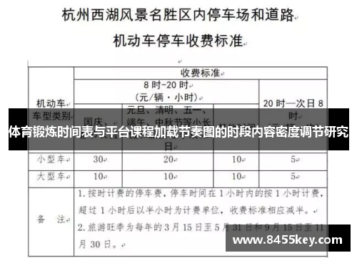 体育锻炼时间表与平台课程加载节奏图的时段内容密度调节研究